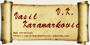 Vasil Karamarković vizit kartica